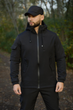 Чоловічий утеплений чорний костюм Softshell на флісі куртка та штани для повсякденного носіння 2XL - зображення 4