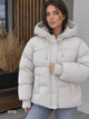 Тепла зимова куртка з капюшоном 50 молочний - зображення 1