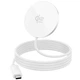 Беспроводное зарядное устройство LEXEGO Qi2 25W USB Type-C для телефона айфона самсунга наушников магнитная беспроводная зарядка MagSafe для iPhone 12 13 14 15 16 17 18 AirPods Samsung Android алюминиевая белая (25MAG-W) - изображение 2