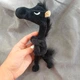 Мягкий брелок Плюшевый Злой Конь черный (игрушка-подвеска на рюкзак и сумку) - изображение 3