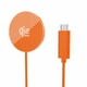 Беспроводное зарядное устройство LEXEGO Qi2 25W USB Type-C для телефона айфона самсунга наушников магнитная беспроводная зарядка MagSafe для iPhone 12 13 14 15 16 17 18 AirPods Samsung Android алюминиевая оранжевая (25MAG-O) - изображение 1
