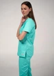 Женская медицинская рубашка STUGA MEDICAL светлая бирюза (7700401) XL - изображение 5