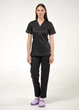 Женский медицинский костюм STUGA MEDICAL «София» черный (77008017700802) 4XL - изображение 1