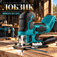 Акумуляторний лобзик 18 В для Makita, безщітковий, 800–3200 ход/хв, 6 швидкостей, ±45°, LED, 2 полотна - зображення 2