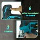 Акумуляторний лобзик 18 В для Makita, безщітковий, 800–3200 ход/хв, 6 швидкостей, ±45°, LED, 2 полотна - зображення 8