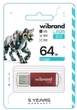 Флеш накопичувач Wibrand Cougar USB 2.0 64GB Red - зображення 2
