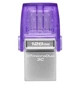 Флеш накопичувач Kingston DataTraveler microDuo 3C Type C / USB 3.2 Gen 1 128GB Purple - изображение 1