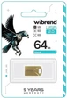 Флеш накопичувач Wibrand Hawk USB 2.0 64GB Gold - изображение 2