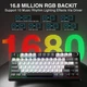 Магнітна клавіатура Aula F75 HE Black Grey White, Hall Effect, Rapid Trigger, 8000 Гц опитування, RGB підсвічування - зображення 6