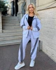 Костюм спортивный женский двойка из двунитки с кофтой на молнии, капюшоном и брюками с рельефными лампасами G&M k-132933 58-60 Размер цвет серый - изображение 4