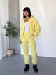 Спортивный костюм женский двойка из двустороннего полар-флиса с кофтой на молнии и брюками-джоггерами G&M k-133129 46-48 Размер цвет Желтый - изображение 2