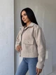 Куртка женская из кашемира с альпакой на молнии с накладными карманами G&M k-133055 42-44 Размер цвет бежевый - изображение 2