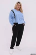 Спортивный костюм женский двойка из двунитки с кофтой и брюками G&M k-133011 56-58 Размер цвет голубой - изображение 1