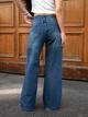 Женские джинсы прямые TMV Wide leg Синие 42 - изображение 8