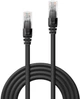Patchcord Lindy Cat 6 U/UTP (UTP) RJ-45 15 m Black (4002888480833) - obraz 2