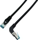 Patchcord kątowy Equip Cat 6a S/FTP (S-STP) RJ-45 0.5 m Black (4015867235218) - obraz 1