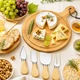 Бамбуковая доска для подачи и сервировки сыра с набором ножей KITUA 5 предметов - изображение 7