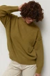 В’язаний джемпер oversize з декоративними швами - хакі колір, ONE SIZE - зображення 1