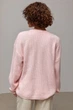 Вязаный женский джемпер oversize с круглой горловиной цвет розовый размер ONE SIZE FL_003605 - изображение 2