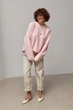 Вязаный женский джемпер oversize с круглой горловиной цвет розовый размер ONE SIZE FL_003605 - изображение 3