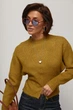 В'язана кофта зі змійкою спереду колір хакі розмір ONE SIZE FL_003600 - зображення 5