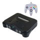 Набор Консоль Nintendo N64 FAT Europe Charcoal Grey Без Геймпада Б/У + Геймпад Проволочный RMC Grey 1.7m - изображение 1