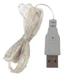 Светодиодная гирлянда на проводе с питанием от USB для праздничного декора холодный белый свет 5 м 50 LED U9908 - изображение 1