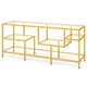 Открытая TV-консоль в стиле glamour, 147×40×62 см, цвет: золотистый каркас Costway - изображение 1