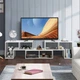 Модульная трехсекционная TV-тумба-стеллаж, 140×30×43 см, цвет: белый Costway - изображение 4