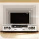 Длинная TV-тумба с 2 ящиками для телевизора до 80 дюймов, 180,5×35×46 см, цвет: бело-серый Costway - изображение 3