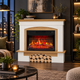 Камінокомплект з порталом ArtiFlame Електрокамін з обігрівом до 30 м² 1800 Вт Камін з 3D полум’ям звуком дров пультом термостатом - зображення 2