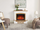 Камінокомплект з порталом ArtiFlame Електрокамін з обігрівом до 30 м² 1800 Вт Камін з 3D полум’ям звуком дров пультом термостатом - зображення 9