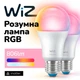 Розумна лампа WiZ E27 White and Color Ambiance 8.5W 806лм RGB Wi-Fi, Matter, Bluetooth набір 2 шт. 8720169072336 - зображення 1