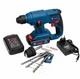 Аккумуляторный перфоратор Bosch 36V 4850 уд/мин 1.8 Дж Кейс 2 аккумулятора зарядное Набор сверл и бит - изображение 3
