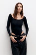 Боді Pull & Bear чорний ZGZNH569 L - изображение 1