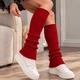 Гетри в рубчик теплі One size Темно-червоні Podarkus BK354-DR - зображення 1