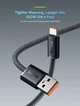 Кабель Baseus Dynamic Series USB-A to Type-C 100W (480 Мбіт/с) 2м Slate gray (CALD000716) - зображення 6