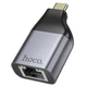 Переходник Hoco UA35 Type-C to RJ45 100 Mbs Metal grey - изображение 1