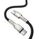 Дата кабель Baseus Cafule Metal Type-C to Type-C 100W 1m CATJK-C Черный - изображение 2