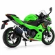 Мотоцикл Kawasaki Ninja 400 игрушка моделька металлопластиковая с подсветкой фар 17 см Зеленый (2275471) - изображение 4