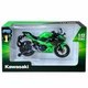 Мотоцикл Kawasaki Ninja 400 игрушка моделька металлопластиковая с подсветкой фар 17 см Зеленый (2275471) - изображение 5