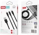 Кабель XO NB173 3 IN 1 USB cable 1.2 м Black (6920680876235) - зображення 2