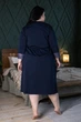 Комплект домашний удлиненный батал К1110н Синий, 3XL - изображение 6