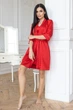 Женский яркий халат с сеточкой Хк1092 Красный, 3XL (52-54) - изображение 3