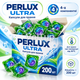 Капсули для прання PERLUX ULTRA 4 в 1 200 шт, гелеві капсули з плямовивідником, кондиціонером і захистом від накипу - зображення 1