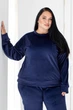 Кофта велюрова XL П1500 Синій, XL - зображення 1