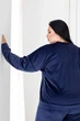 Кофта велюрова XL П1500 Синій, XL - зображення 3