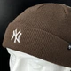 Зимняя коричневая шапка 47 brand New York Yankees B-RNDLE17ACE-BW - изображение 4