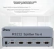 Разветвитель DTECH DT-5044 RS232 1 вход — 4 виходи, серебристый - изображение 4