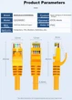 Патч-корд Choseal QS2668C Cat 6a мідний неекранований 10 Гбіт/с 20 м Жовтогарячий - зображення 7